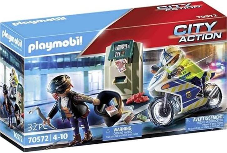 PLAYMOBIL Politieagent met motor en dief GRATIS LEVERING, Kinderen en Baby's, Speelgoed | Playmobil, Nieuw, Complete set, Verzenden