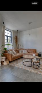 Lounge zetel - cognac kleur, Ophalen, Gebruikt