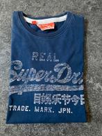 Superdry (S) blauw T-shirt met witte letters (BE), Kleding | Heren, Blauw, Ophalen of Verzenden, Gedragen, Maat 46 (S) of kleiner