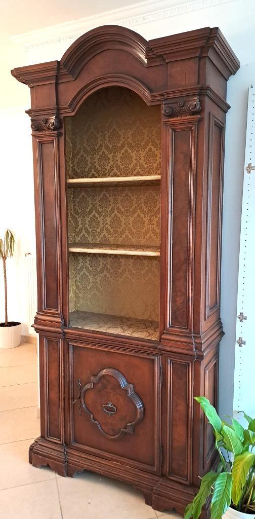 Vitrine Kast Hoog, Huis en Inrichting, Kasten | Vitrinekasten, Gebruikt, 200 cm of meer, 100 tot 150 cm, 25 tot 50 cm, Met deur(en)