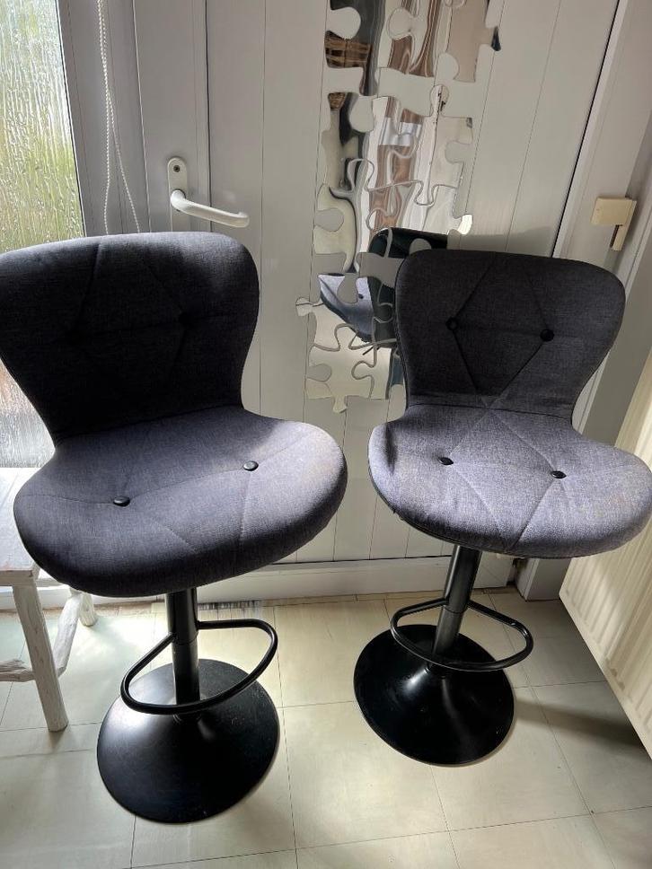 Lot de 2 tabourets réglables, Huis en Inrichting, Krukjes, Gebruikt, Ophalen