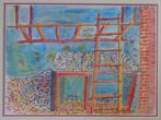 JAN VAERTEN / BINNENZICHT STAL / ORIGINEEL WERK / 44x54cm, Ophalen of Verzenden