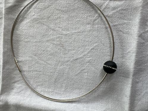 halsketting, Handtassen en Accessoires, Kettingen, Zo goed als nieuw, Zilver, Zilver, Met strass, Ophalen