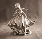 Antieke tinnen bonbonnière met putto, Ophalen of Verzenden