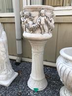 Beau vase à fleurs épais en pleine pierre, Enlèvement ou Envoi, Rond, Pierre, Jardin