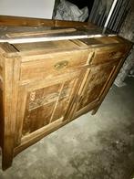 Een oude houten kast met marmer blad en de authentieke spieg, Antiek en Kunst, Antiek | Meubels | Kasten, Ophalen