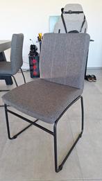 Lot de 6 chaises HAMMEL tissu gris/noir, Ophalen, Zo goed als nieuw, Grijs, Metaal