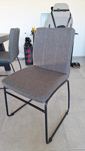 Lot de 6 chaises HAMMEL tissu gris/noir beschikbaar voor biedingen