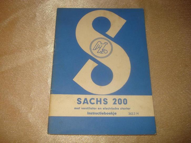 SACHS 200 avec Starter Electrique Ancien Manuel Instructions, Motos, Modes d'emploi & Notices d'utilisation, Enlèvement ou Envoi