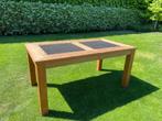 Massieve eettafel teakhout, Ophalen, Gebruikt, Teakhout, 50 tot 100 cm