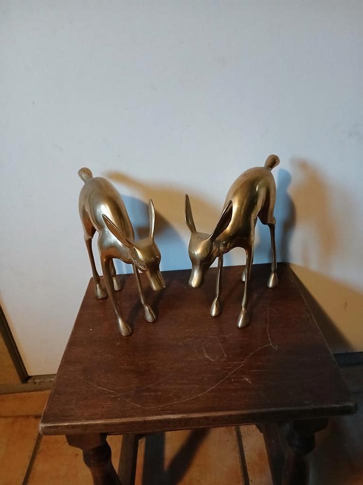 2 messing beelden !!!, Verzamelen, Beelden en Beeldjes, Zo goed als nieuw, Dier, Ophalen