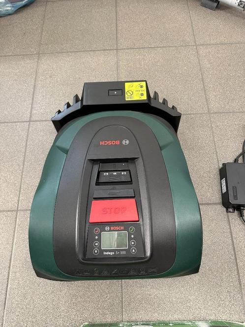 Bosch Indego S+500 robotmaaier NIEUWSTAAT + ACCESSOIRES, Tuin en Terras, Robotmaaiers, Zo goed als nieuw, 20 tot 25 cm, Met regensensor
