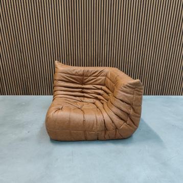 Ligne Roset Togo - Coin en cuir naturel cognac, Maison & Meubles, Canapés | Coins salons complets, Enlèvement ou Envoi, Neuf, Cuir
