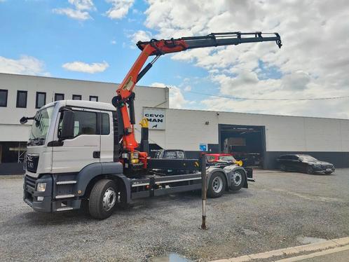 MAN TGS 26.420 Container / Palfinger PK18002 (bj 2018), Auto's, Vrachtwagens, Bedrijf, MAN, Diesel, Euro 6, Automaat, Zilver of Grijs
