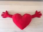 Hartkussen met armen — cadeau-idee voor Valentijnsdag, Ophalen of Verzenden, Zo goed als nieuw, Rood, Hartvormig