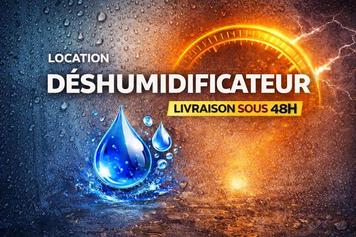 Location Deshumidificateur 80L - 52L, Articles professionnels, Machines & Construction | Entretien & Nettoyage, Envoi