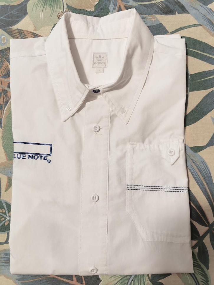 Chemise blanche ADIDAS « Blue Note », Kleding | Heren, Overhemden, Zo goed als nieuw, Halswijdte 38 (S) of kleiner, Wit, Ophalen of Verzenden
