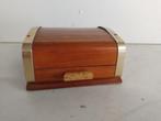 Vintage Art Deco sigarenkastje met lade  Glasje / schoteltje, Ophalen of Verzenden