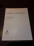 Heinrich Sutermeister: Capriccio for solo clarinet in A, Musique & Instruments, Enlèvement ou Envoi, Artiste ou Compositeur, Comme neuf