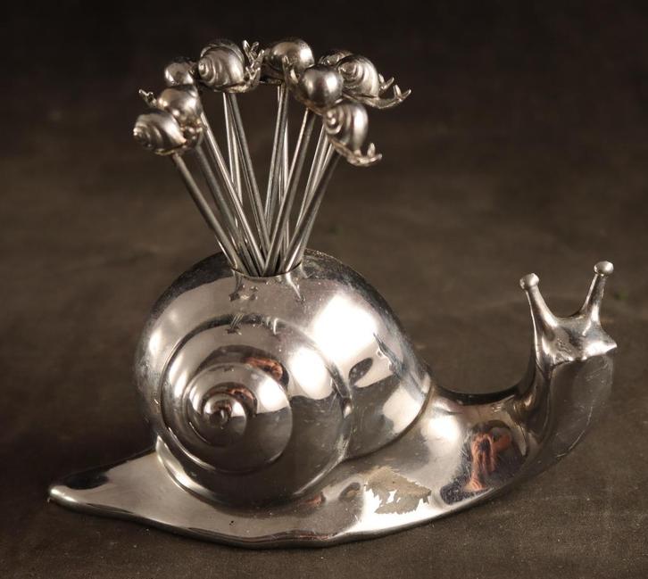 Art Deco set met cocktailprikkers, Antiek en Kunst, Antiek | Woonaccessoires, Ophalen of Verzenden