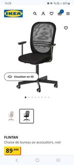 Chaise de bureau Ikea Flintan, Bureaustoel, Zo goed als nieuw, Zwart, Ophalen