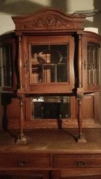 Mechelse kast met spiegel en glazen deurtjes, Antiek en Kunst, Ophalen