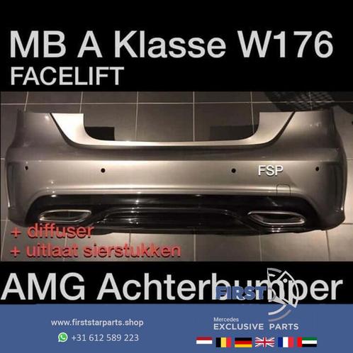 W176 Facelift AMG Achterbumper PDC MB A klasse + uitlaat L/R, Autos : Pièces & Accessoires, Carrosserie & Tôlerie, Pare-chocs