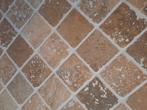 Nieuw  0,5 m2 Italiaanse natuursteen 10 x 10 Travertino Noce, Ophalen, Nieuw, Minder dan 5 m², Vloerdelen of -planken