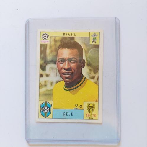 PANINI MEXICO 70 1970 PELE TEAM BRASIL RED BACKING USED COND, Hobby en Vrije tijd, Stickers en Plaatjes, Gebruikt, Plaatje, Verzenden