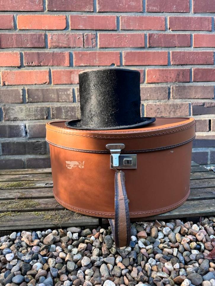 Hoedendoos met châpeau buse, Antiquités & Art, Curiosités & Brocante, Enlèvement