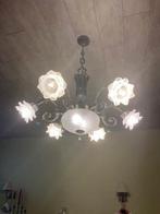tinnen luster, Huis en Inrichting, Ophalen, Zo goed als nieuw, Glas