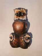 Hibou chouette statue sculptée en bois, Enlèvement