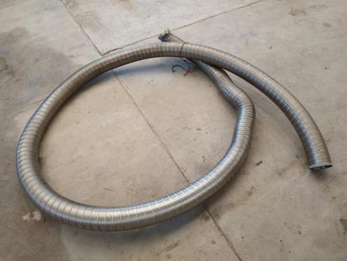 Schoorsteenpijp, 5,20 m bij 125 mm, Doe-het-zelf en Bouw, Buizen en Afvoer, Zo goed als nieuw, Afvoer, Inox, 4 tot 6 meter, Minder dan 20 mm