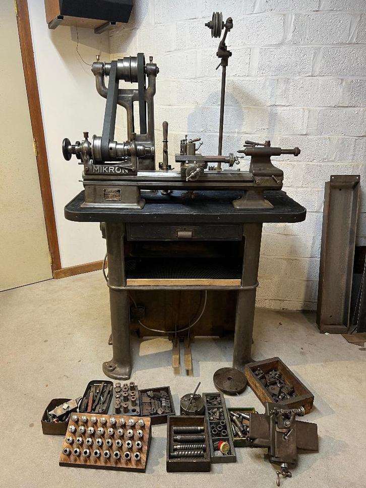 Tour précision MIKRON T 90 Fabrication suisse RARE, Bricolage & Construction, Tours, Utilisé, Tour à métaux, 500 à 1000 mm, Enlèvement