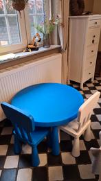 Kindertafel ikea blauw, Ophalen, Zo goed als nieuw, Tafel(s) en Stoel(en)