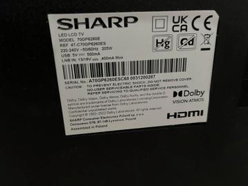 Alle onderdelen sharp 70gp6260e 4k gedemonteerd, QLED, 50 Hz, Comme neuf, Enlèvement