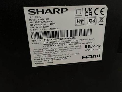 Alle onderdelen sharp 70gp6260e 4k gedemonteerd, Audio, Tv en Foto, Televisies, Zo goed als nieuw, QLED, 100 cm of meer, 4k (UHD)