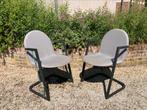 Postmoderne design stoelen, Huis en Inrichting, Stoelen, Ophalen, Gebruikt, Twee, Grijs