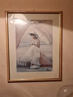 Schilderij dame met paraplu, Enlèvement