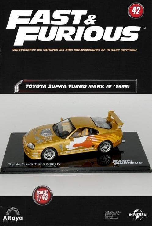 IXO/ALTAYA « Fast&Furious » pour TOYOTA SUPRA TURBO Mark IV, Hobby & Loisirs créatifs, Voitures miniatures | 1:43, Neuf, Voiture