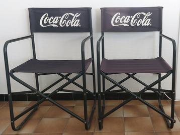 Coca-Cola set 2 klapstoelen / regisseurstoelen beschikbaar voor biedingen