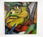 J.Singlé Peinture Cubisme fauvisme Abstrait 1950 HST vintage, Antiquités & Art, Enlèvement ou Envoi