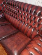 chesterfield cuir original 3 Places, Maison & Meubles, 150 à 200 cm, Comme neuf, Banc droit, Cuir