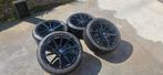 Enkei Hornet gloss black 18 inch + winterbanden Bridgestone, Auto-onderdelen, Banden en Velgen, Ophalen, 18 inch, Gebruikt, Winterbanden