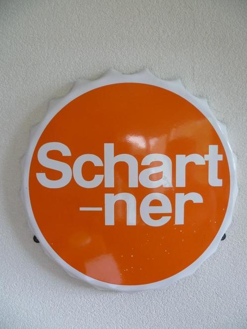 EMAILLE KROONKURK"SCHARTNER ORANGE"UIT 1973, Verzamelen, Merken en Reclamevoorwerpen, Gebruikt, Reclamebord, Verzenden