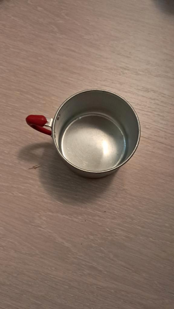 Gammele, beker en set te koop, Caravanes & Camping, Accessoires de camping, Comme neuf, Enlèvement ou Envoi