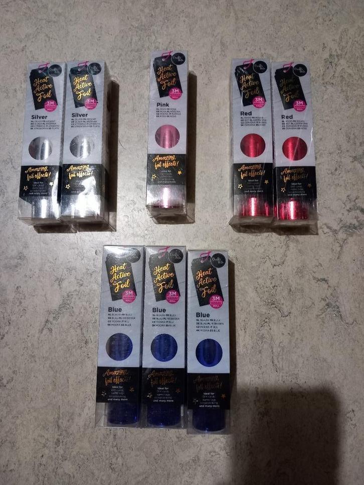 Pak van 8 pakken thermoactieve folie voor thermoactieve pen, Hobby en Vrije tijd, Scrapbooking, Nieuw, Versiering of Embellishment