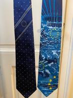 Cravates en soie -Parlement Européen, Comme neuf, Bleu, À motif, Enlèvement ou Envoi