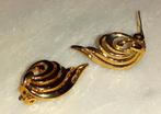 oorbellen vintage clipons krul goud '70-80, Bijoux, Sacs & Beauté, Or, Autres matériaux, Envoi, Neuf
