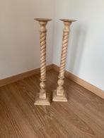 2 hoge houten kandelaars, Ophalen, Nieuw